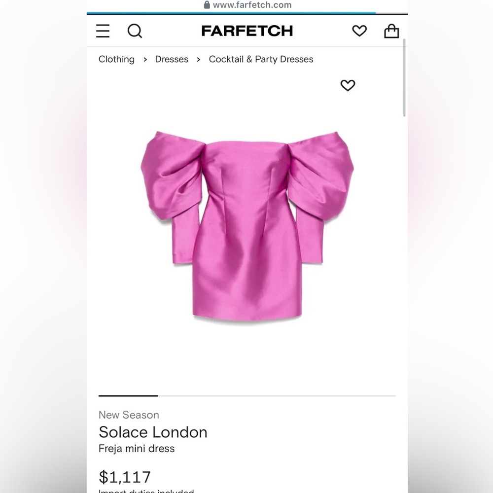 Solace London Pink Freja Mini Dress